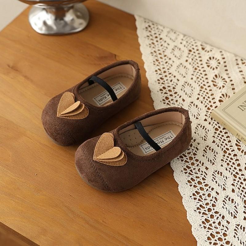 

Round-toe soft-soled casual shoes - model with heart pattern on the surface and soft leather ballet shoes in various colors 21 коричневый