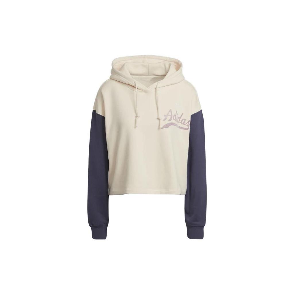 Adidas Originals Retro Sports Fashion Casual Hoodie Women hoodies Beige HD9782