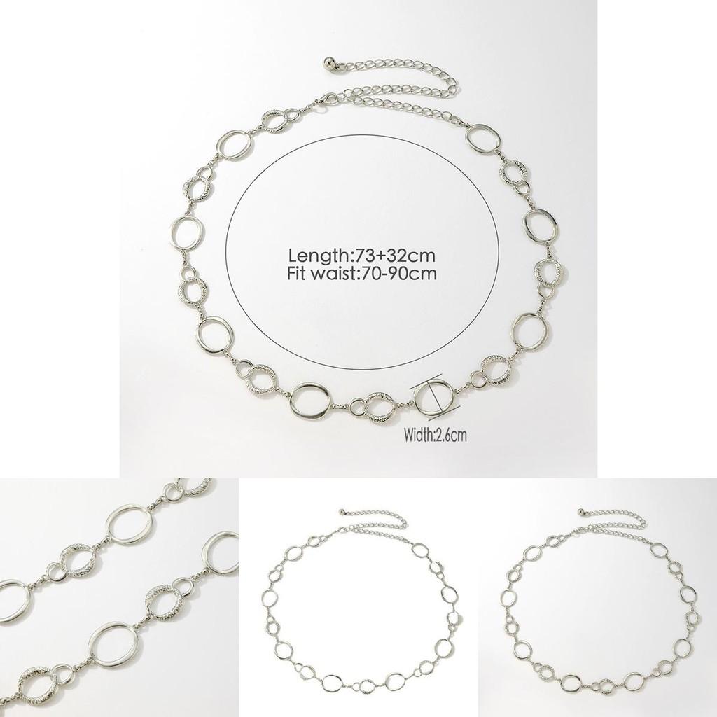 Geometric Alloy Waist Chain For Women With Adjustable Lobster Clasp Summer Accessory