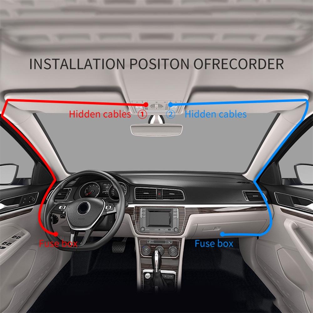 4K UHD 3.2-inch Dual Dash Cam with Night Vision and WiFi