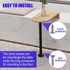 2Pack RV Table Base Mount Standard Size Aluminum RV Table Base Mount Camper Table Leg Base Mount Bracket Flush Table and Floor Mounting Base with 6