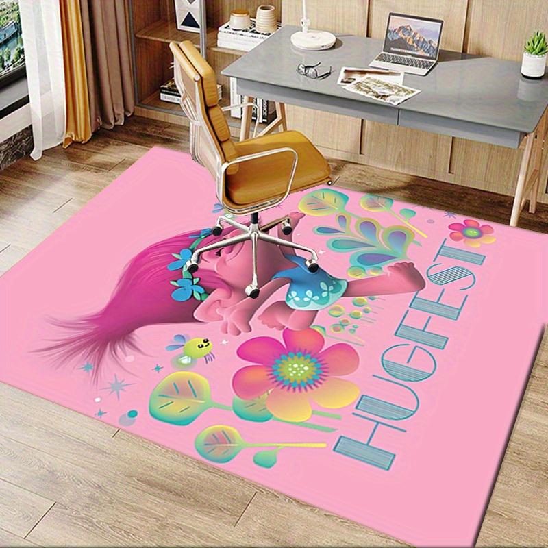 Hugfest, Trolls, Poppy Office Carpet Soft Polyester Entrance Carpet Washable Non-slip Machine Washable Indoor Carpet Living Room Bedroom Din