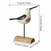 Modern Rustic Wooden Bird Figurine Handcrafted Decorative Sea Bird Statue Creative Bird Sculpture Indoor Decoration