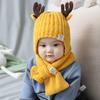 Children's Winter Lovely Soft Elk Wool Knitted Warm Stain Hat Scarf