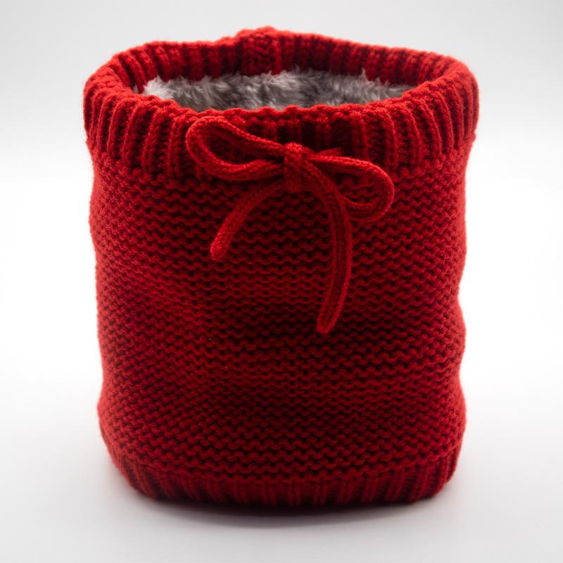 Winter New Wool Neck Cover Fleece Scarf Windproof Mask Solid Color Knitted Twist Hat Warm Scarf