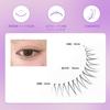 Popular false with transparent Reusable false Handmade in 5 pairs per Popular false eyelashes, natural-looking, stems. eyelashes. Korea. set.