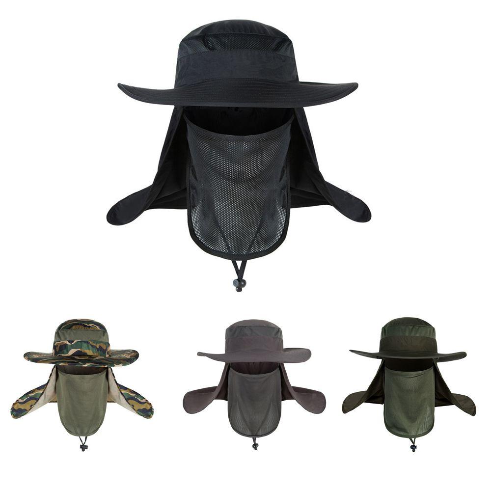 Breathable Large Round Brim Fishing Cap Quick Drying Anti-UV Summer Sun Hat Sun Block Visor Bucket Hat Travel