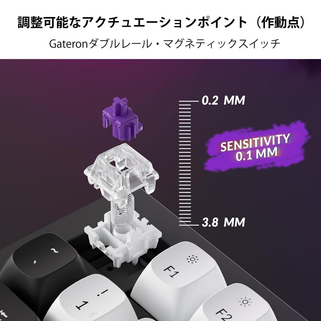 Keychron Q3 HE QMK Wireless Custom Gateron Magnetic Rapid Wired RGB Full Compatible with and Linux Carbon Keyboard, Hall-Effect Double-Rail Switches,