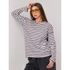T-shirt da donna a maniche lunghe minimalista, tessuto morbido di alta qualità, silhouette ampia e squadrata per il comfort di tutto il giorno