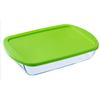 Boîte À Repas Rectangulaire Avec Couvercle Pyrex Cook & Store Transparent Silicone Verre (4,5 L) (4 Unités)