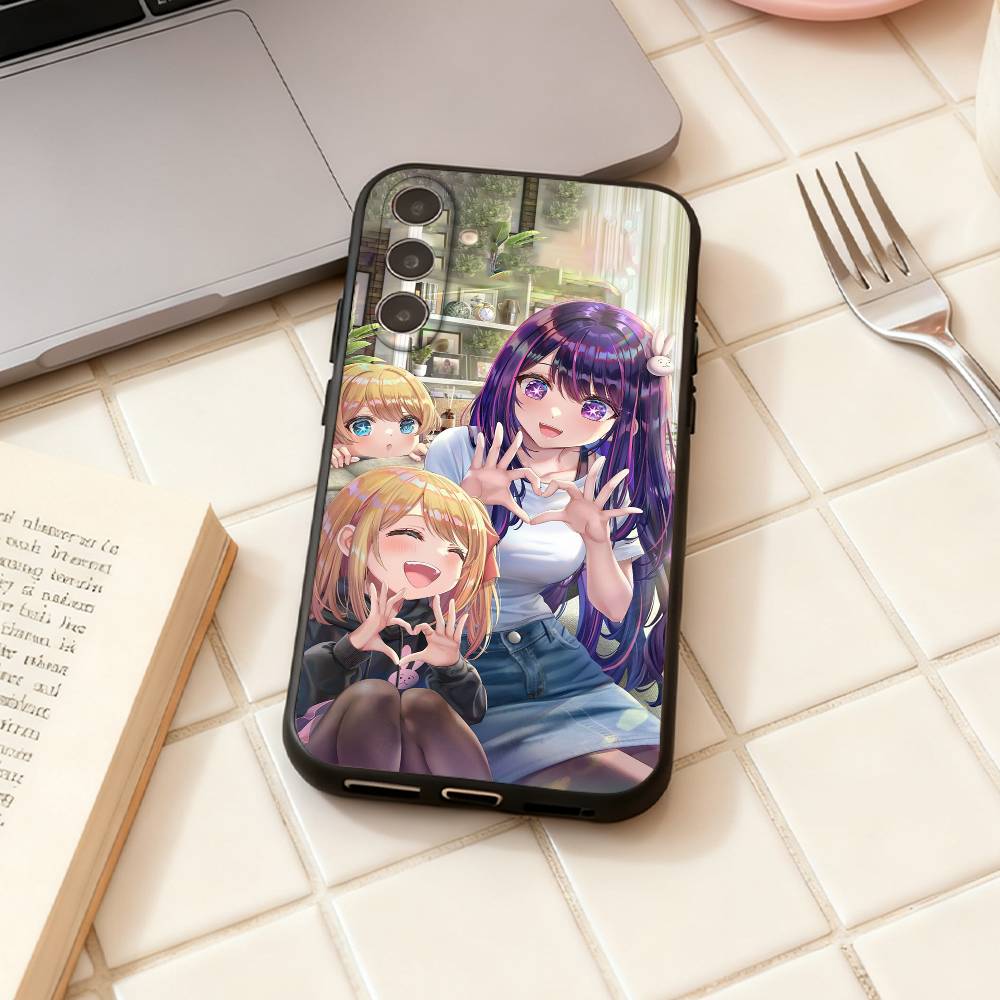 Anime O-Oshi no ko  phone Case For Samsung Galaxy A73,A72,A71,A70,A53,A52,A51,Others Soft Black Shell