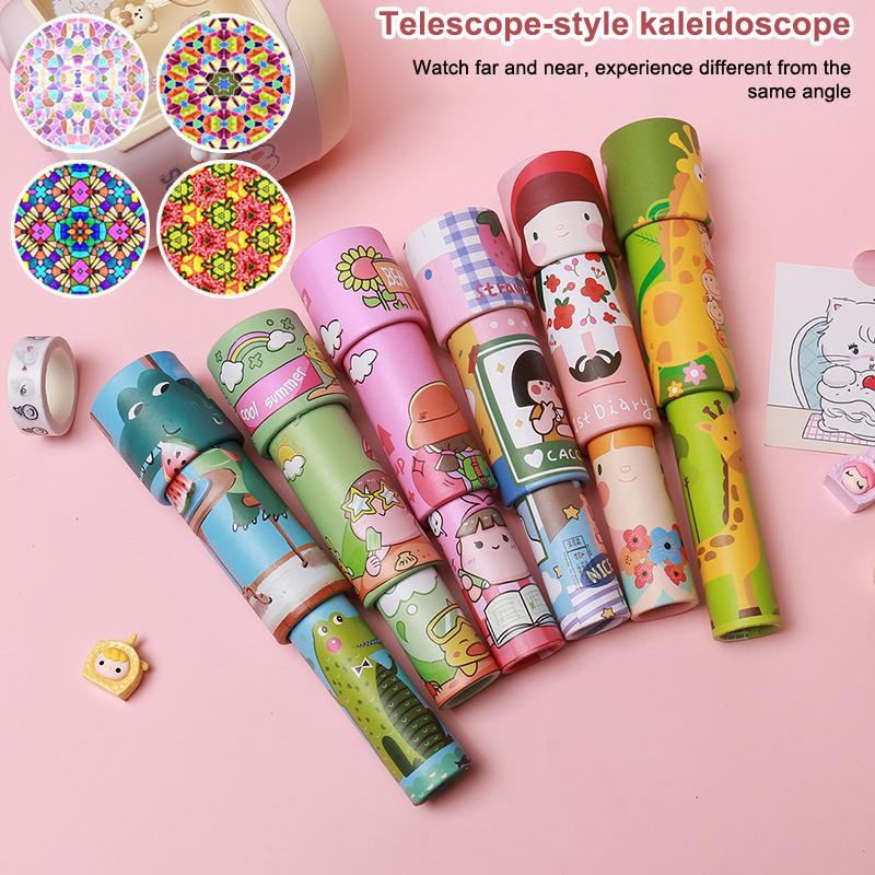 Ölçeklenebilir Döndürme Sihirli Kaleydoskop Oyuncakları Komik Klasik Kaleydoskop Süslü Renkli Dünya Klasik Eğitici Oyuncak Çocuk Hediyeleri