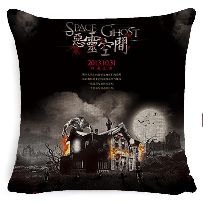 Pillow Case Holiday Party Halloween Horror Bat Office Pillow Case Car Waist Support Cushion Lumbar Pillow