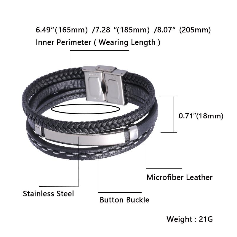 Men's European and American Fashion Stainless Steel Laser Engraved Couple's Bracelet