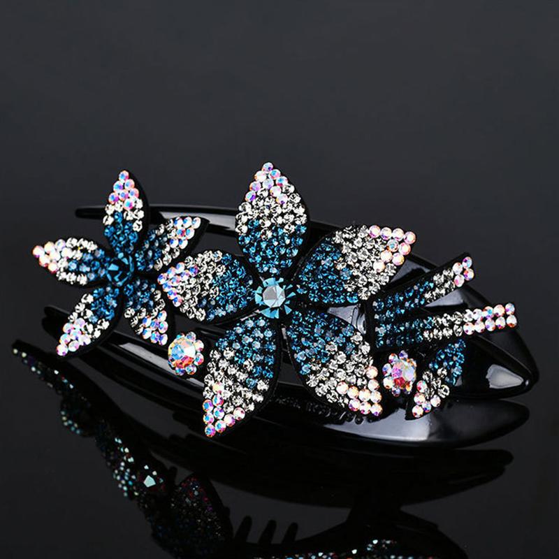 1Pc Hair Claws Women Hairgrip Fashion Hairpin Hair Clips Plastic Duckbill Clip Rhinestone