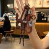 Yogodlns Mini Backpack Hanging Handbag Pendant Bag Cute Cat Faux Leather Pendant Bags Accessories