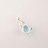 Oval Sky Blue Topaz Gemstone 925 Sterling Silver Jewelry Zircon Pendant 1.22" CZP-13-9