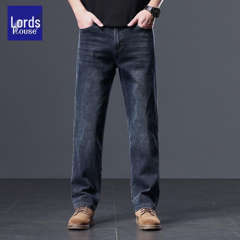 Luozi Classic Retro Slim-Fit Men's Stretch Jeans