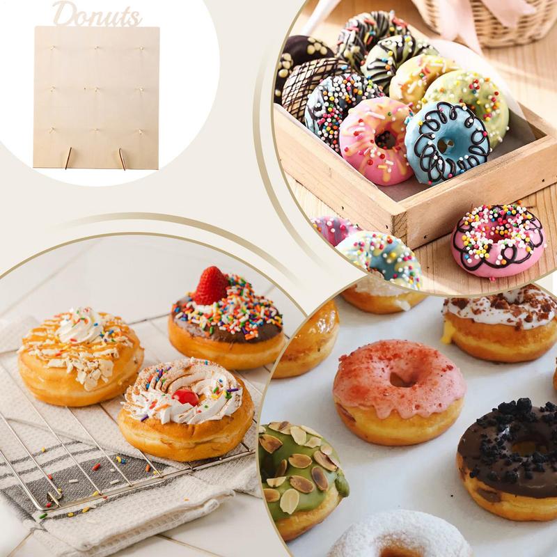 Wall Display Donut Stand For Parties Wooden Doughnut Stand Board For Donut Party Sweet Birthday Wedding Table Decorations