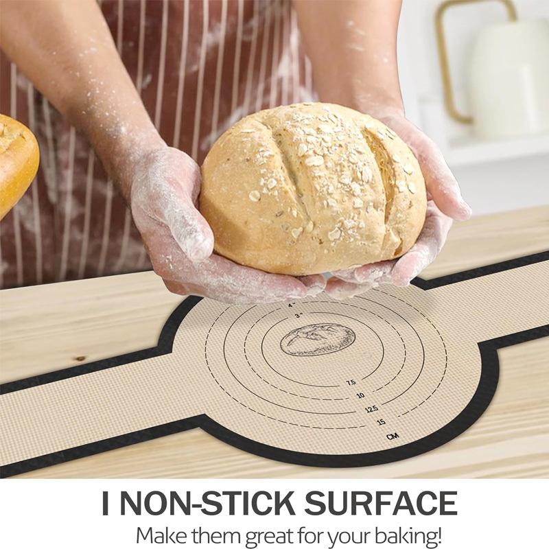 Silicone Bread Sling 1/2 Pcs Non-Stick & Easy Clean Reusable Silicone Bread Baking Mat With Long Handles