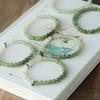 Natural Hetian Jade Gradient Bracelet In Blue and White, New Chinese Style, Artistic Retro Design, "Peace Every Year" Pure Silver Fortune Charm