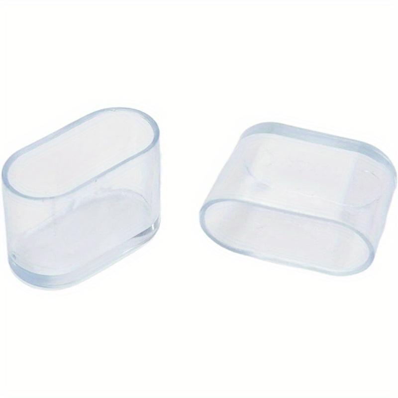 Transparente ovale Stuhlbeinschoner, Hartholzboden Stuhlbeinkappen, Rutschfest & Kratzfest, Geräuschlos Geeignet für mehrere Größen