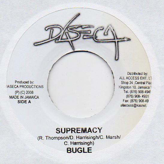 

7inch Record BUGLE - Supremacy NONE Daseca 2008 Jamaica Reggae, Ska & Dub Used