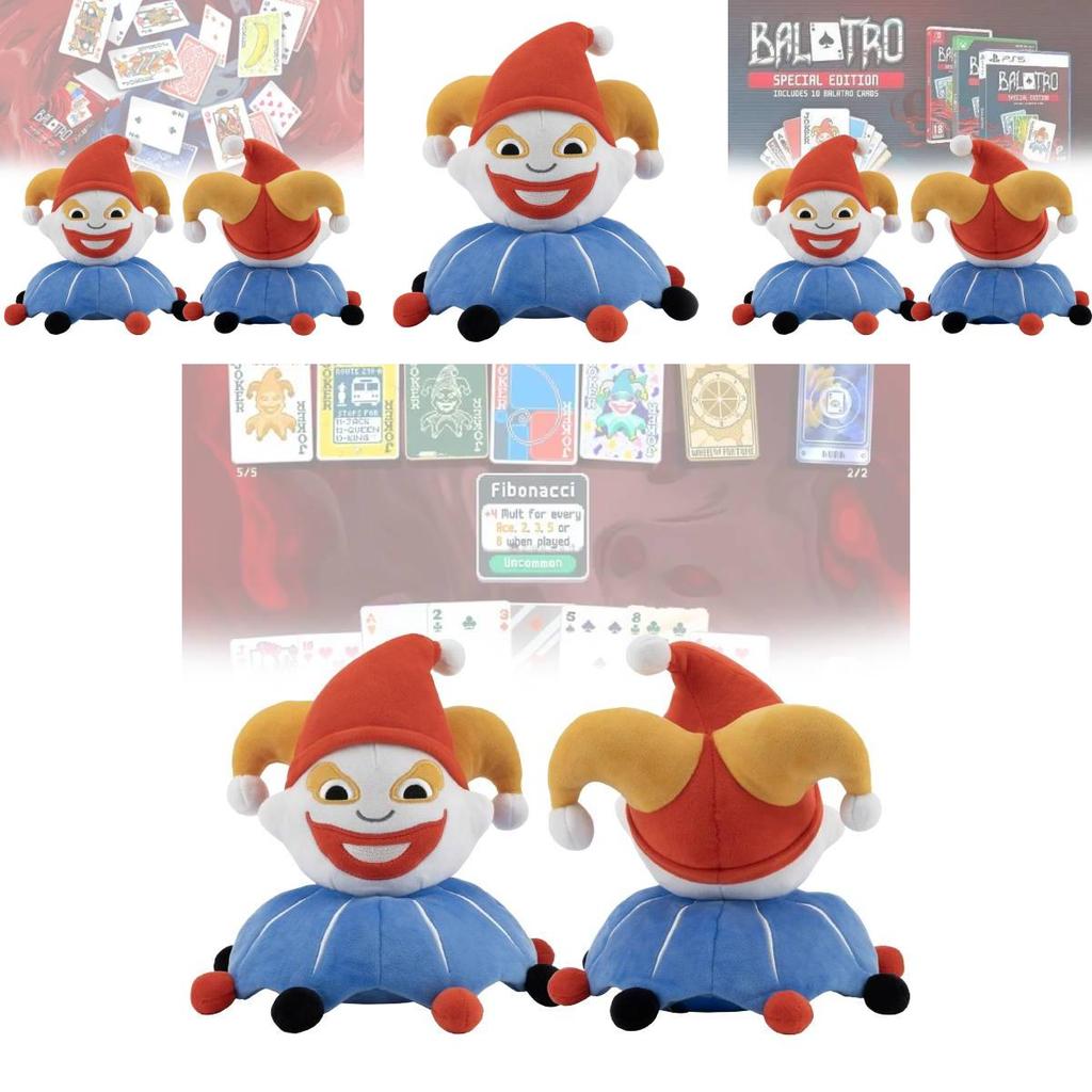 Adorable Balatro Jimbo Plush Soft Blue Clown Game Character Doll For Collectors