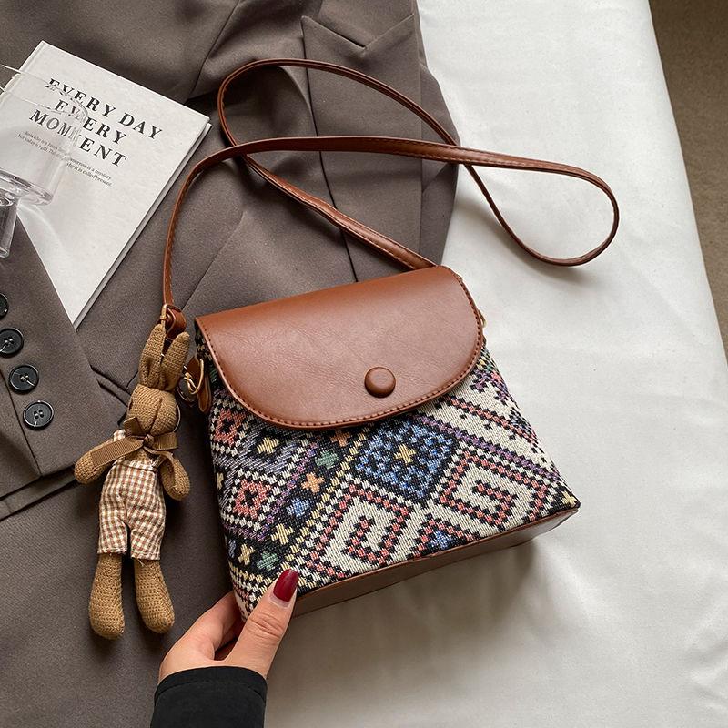 Ethnic Style Sub Bag for Women Mobile Phone Crossbody Bag for Women Shoulder Bag