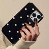 Korean polka dot is suitable for Apple 17 mobile phone case, new iphone16 women's polka dot anti-drop all-inclusive edge soft case