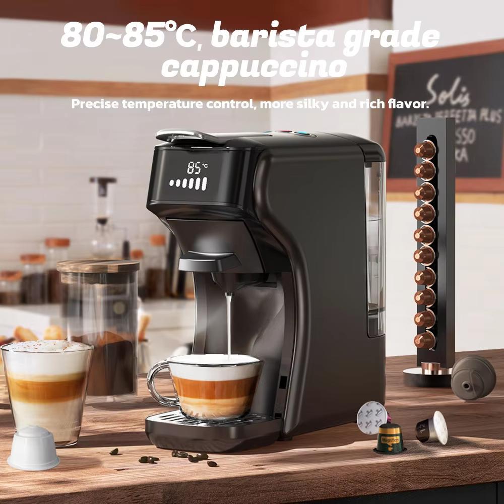 6in1 Kapselkaffeemaschine Heiß/Kalt Mehrere Espresso Cafetera Cappuccino Kaffeemaschine Dolce Gusto Nespresso Pulver H1B