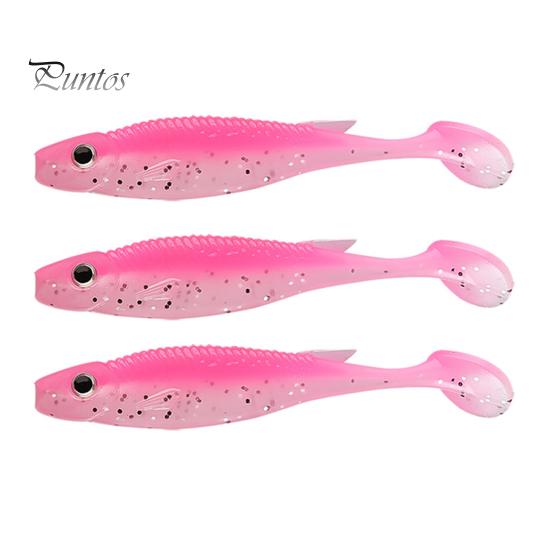 

3 шт. 7,5 см/2,6 г мягкая рыболовная приманка с блестящим хвостом-лопастью реалистичная бионическая цветная силиконовая искусственная приманка для пресноводной рыбалки в соленой воде B