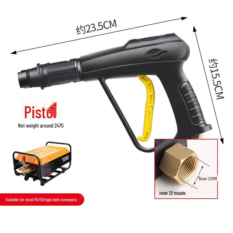 High-Pressure Car Wash Water Gun Head with Spray Nozzle, Brush, and 58-Type Compatibility for Household Cleaning
