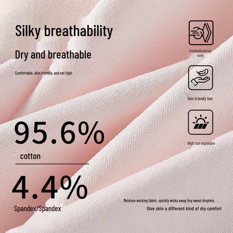 Cosmo Lady Women's Mid-High Waist Printed Cotton Underwear 4-Pack