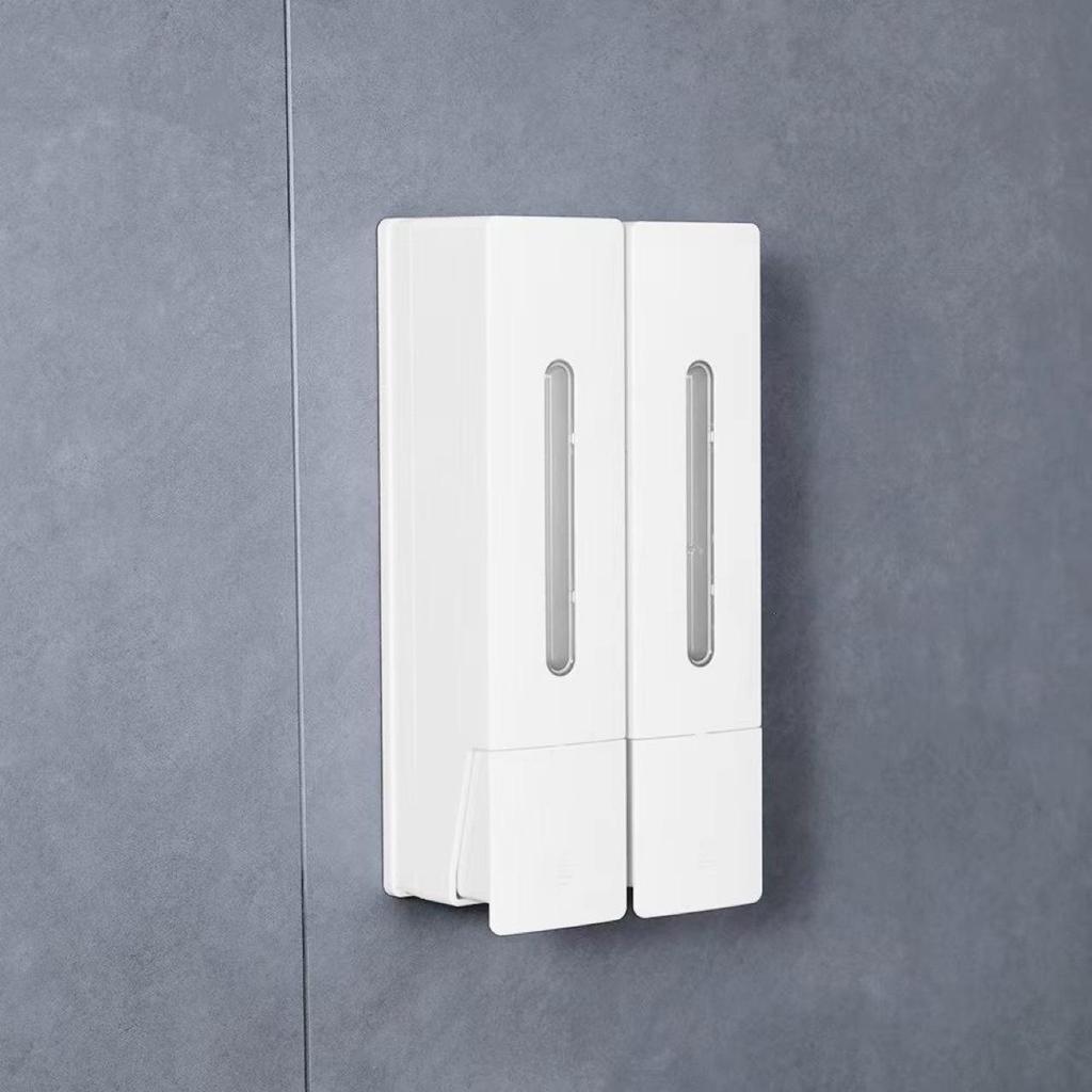 400ml Wandmontierter, ohne Bohren zu befestigender Seifen- & Shampoodispenser für Hotels