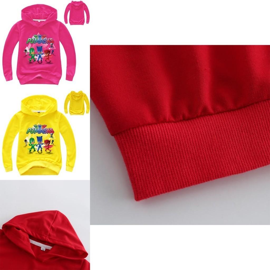 Felpa con Cappuccio a Manica Lunga da Bambino Pj Masks Supereroi Stile Elegante e Comfortevole