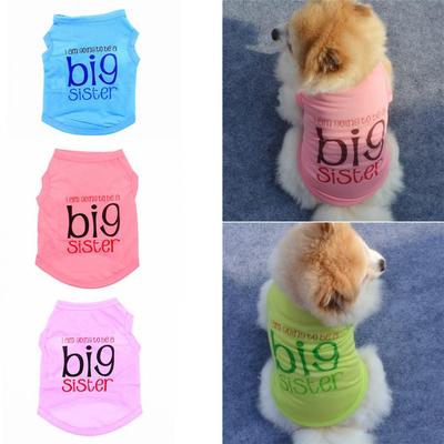Cute Dog Pet Summer Sun Protection Clothing Sleeveless Casual Dog Apparel