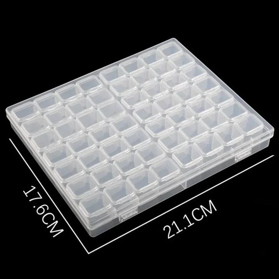 1PC 28/56 Grids DIY Diamond Painting Tools Storage Box Diamond Embroidery Accessories Organizer Case Painting Storage Containers