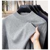 Men's Stand-Up Collar Wool Blend Sweater - Warm, Basic Style for Autumn/Winter