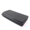 Excellent Dunhill Purse Logo Metal Travel Pouch Organizer Leather Wallet Bifold Wallet black leather mens Used