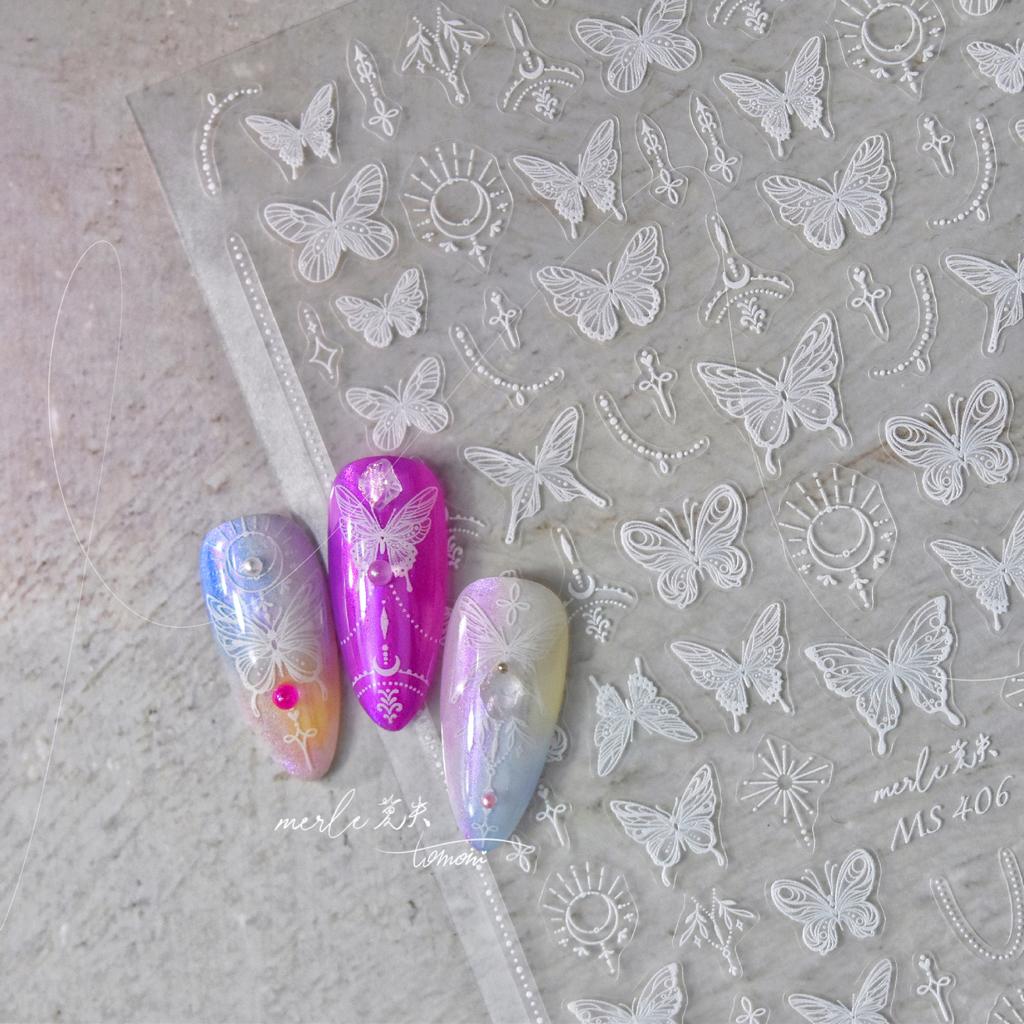 1pcs Cute Cat Claw 3D Jelly Relief Nail Stickers 3D Adhesive Stickers For Nails DIY Slider Nail Art Decorations