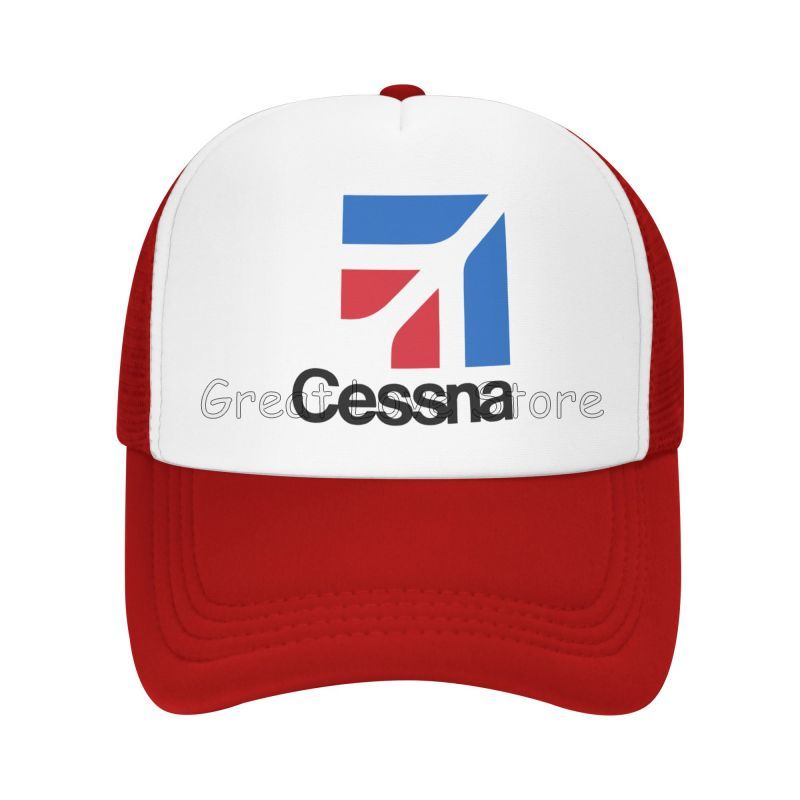 Cessna Logo Print Mesh Baseball Cap American Aircraft Manufacturer Y2k Retro Men Hip Hop Hats Outdoor Sun Snapback Cap Gift