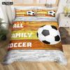 White Black Football Bedding Set Ball Sports Bed Linen Double Queen King Twin Full Size Boys Teens Soccer Duvet Cover Set Gifts