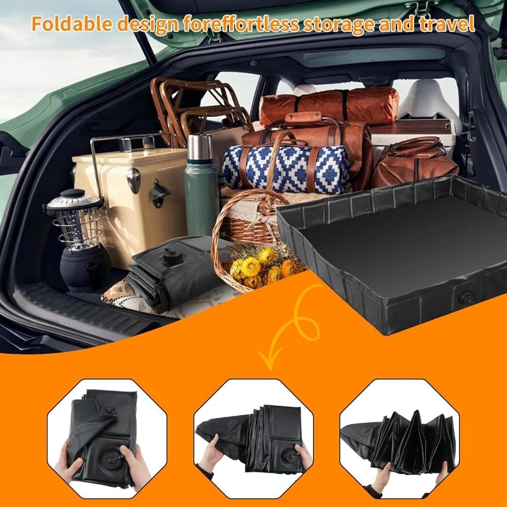 Lightweight Foldable Shower Base Tray with Drain Hose for Outdoor Camping and Portable Home Use Easy to Carry and Store