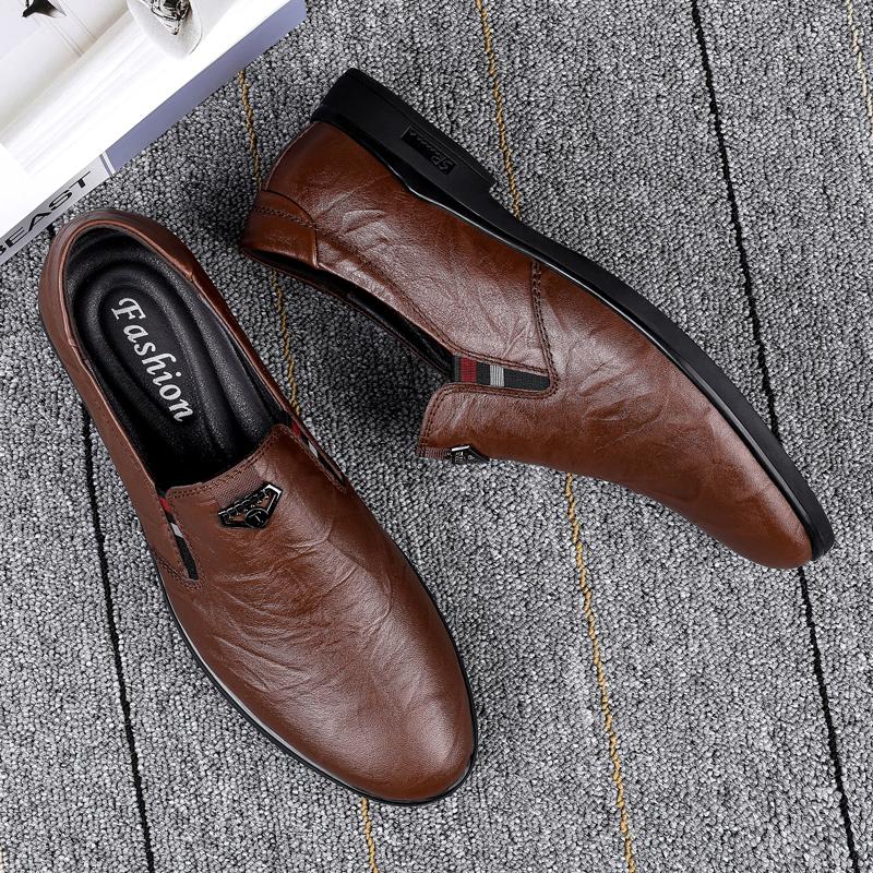 Genuine Leather Men Casual Shoes Luxury Brand 2024 Mens Loafers Moccasins Breathable Slip on Black Driving Shoes Plus Size 37-46