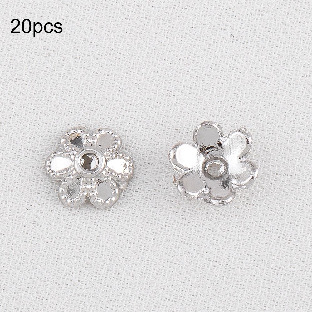 10/15/20/50/100pcs 18K Gold Plated Wave Flower Bead Caps Bracelet Necklace Crafts Round Bead Cap DIY Jewelry Making Accessories