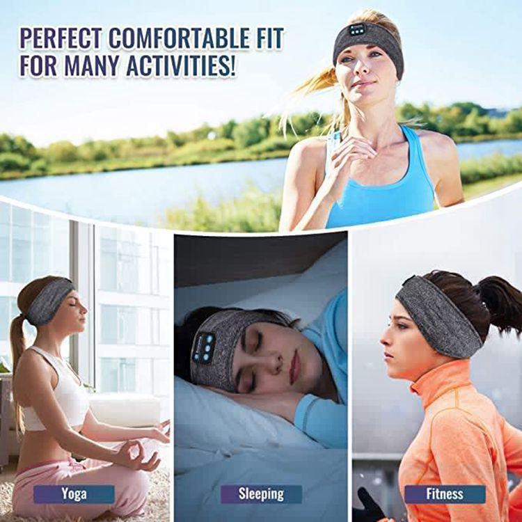 Wireless Bluetooth 5.0 Sports Headband: Music & Call Sleep Mask