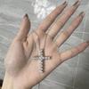 Diamond Cross Layered Choker Necklace for Women - Trendy, Versatile, Simple Clavicle Chain Pendant