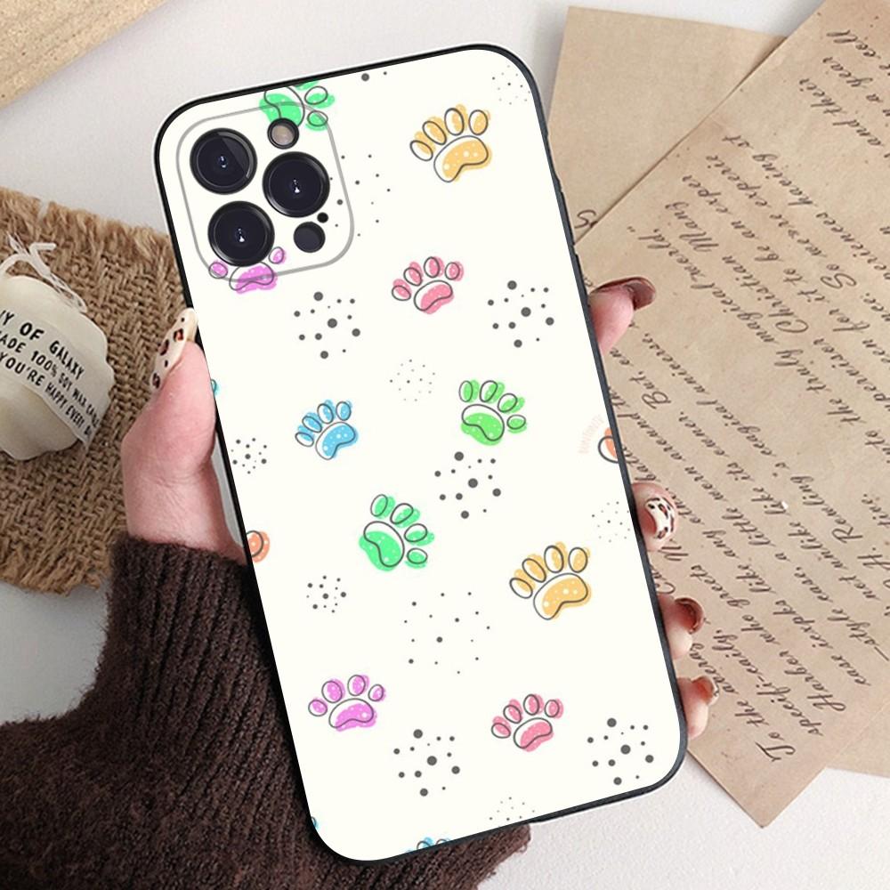 Cute Dog Paw Phone Case Silicone Soft for iphone 15 14 13 12 11 Pro Mini XS MAX 8 7 6 Plus X XS XR Cover