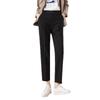 High-waisted nine-point pants women's earth-colored thin temperament casual pants without belt office white-collar suit pants Zhengzhou pants